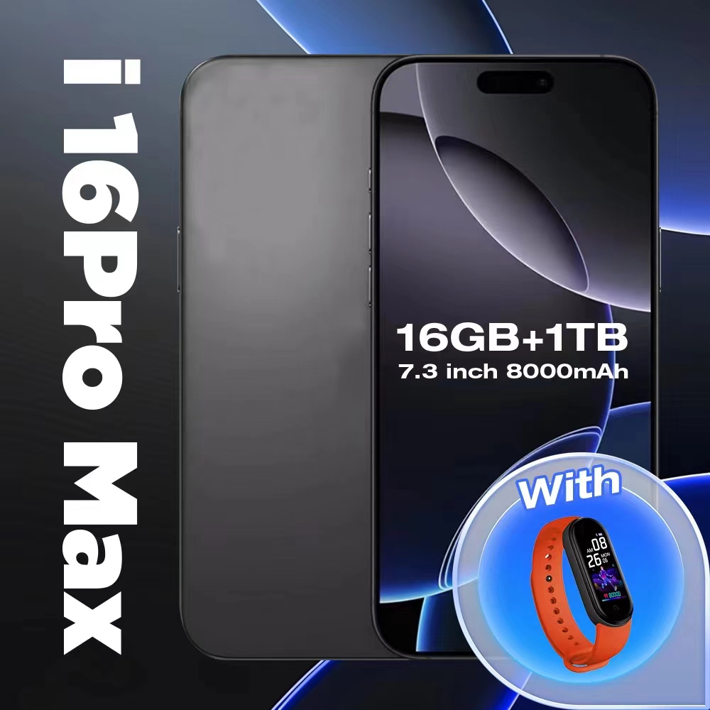 High Resolution i16 Pro Max 1TB Smartphone - Versatile 4G/5G Support, Intuitive Touch Screen Interface, Premium Dual Camera System