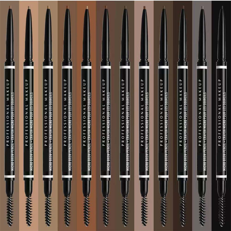 Professional Makeup Micro Brow Pencil Crayon Mirco Pour Les Sourcils 7 Colors Taupe Chocolate Black Cool Ash Brown Eyebrow Pen X25121