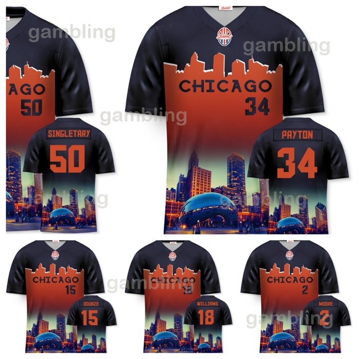 18 Williams 15 Rome Odunze DJ Moore Jaquan Brisker Darnell Wright Cole Kmet Devin Hester Walter Payton Montez Sweat Keenan Allen D'Andre Swift 20