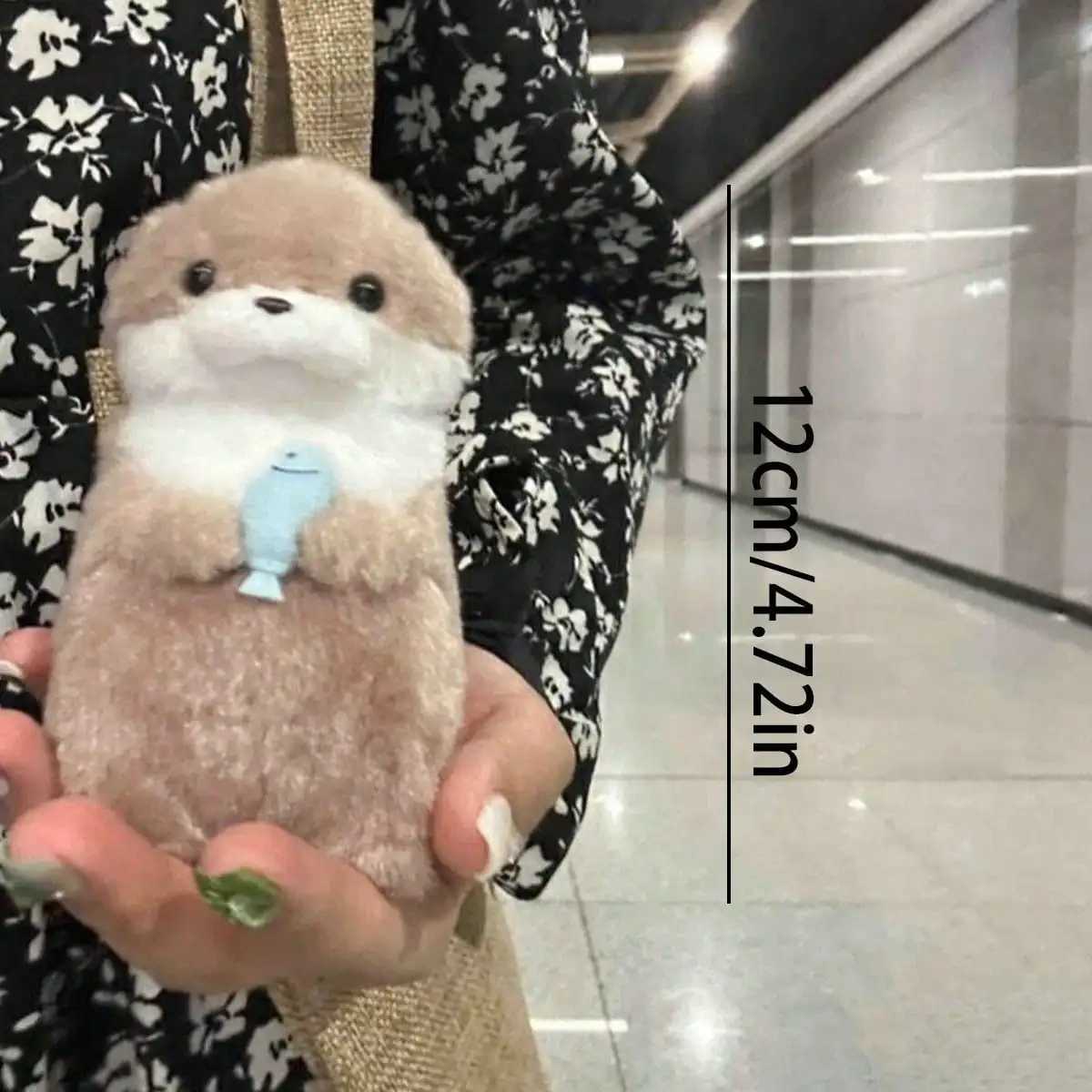1 cute plush otter fish stuffed toy pendant doll giftW240903