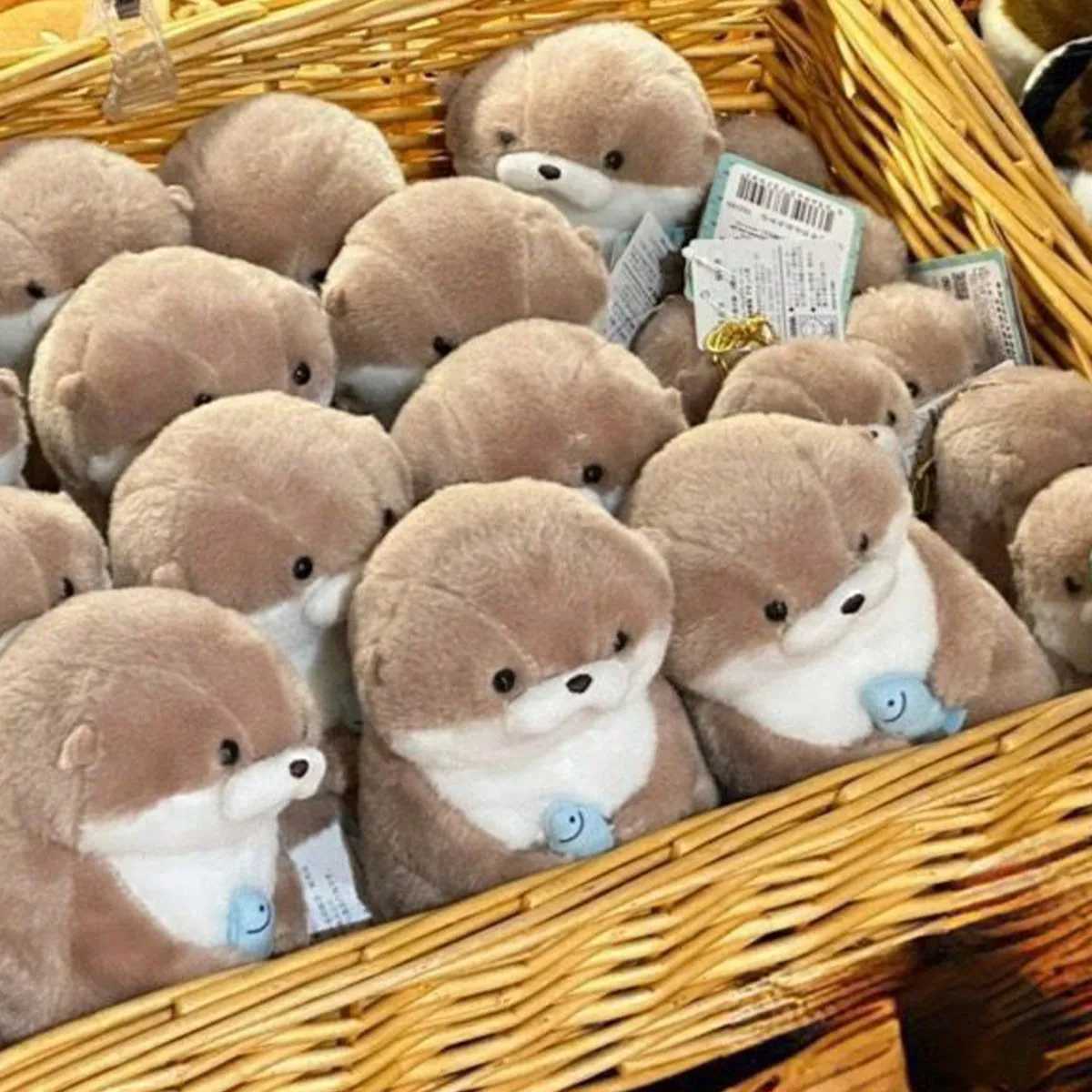 1 cute plush otter fish stuffed toy pendant doll giftW240903