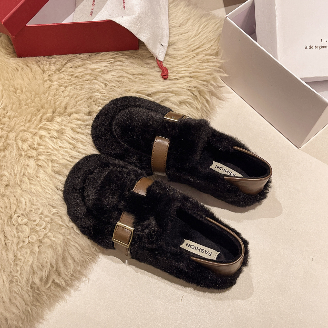Women's 2024 new autumn and winter velvet soft soled cotton shoes