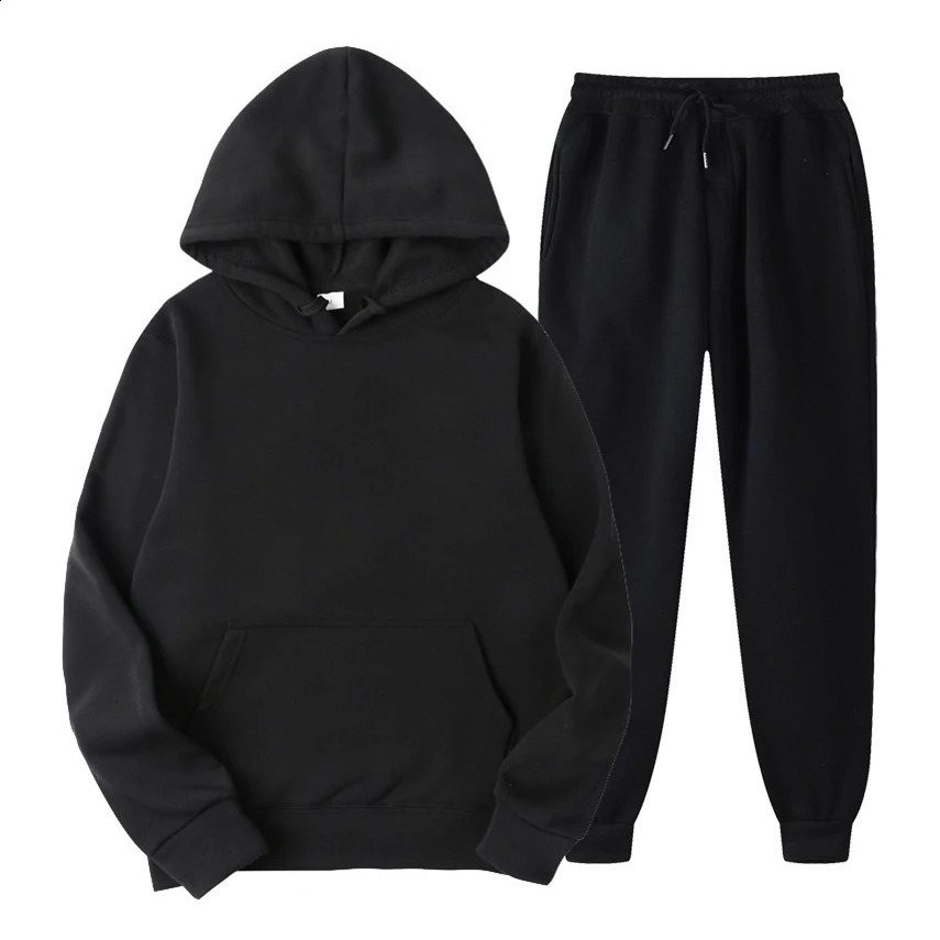 Autumn/Winter Fashion Mens Mens HoodieSports Pants Two Piece Hoodie Casual Set Mens Wear 240925