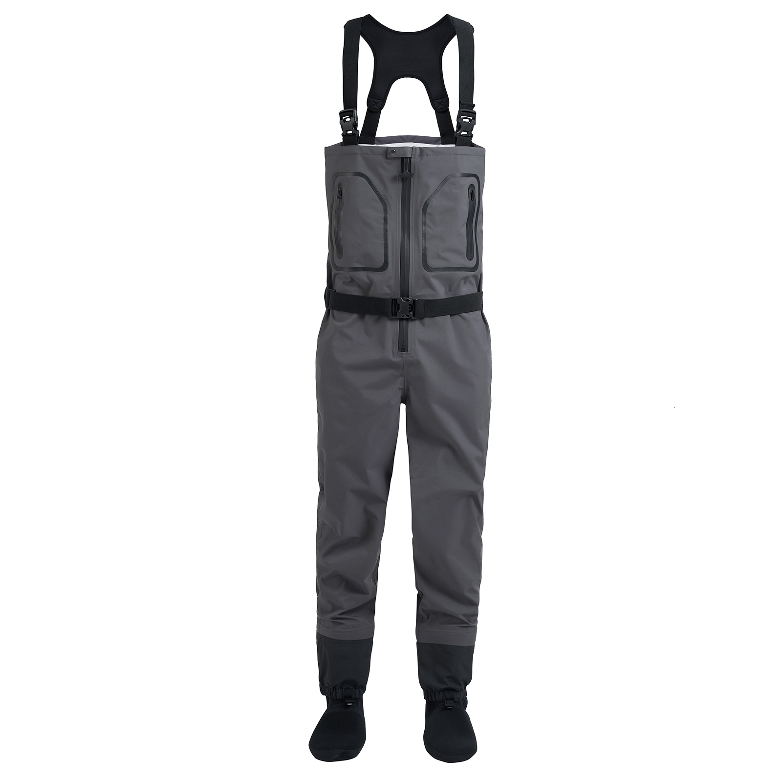 High Quality Men's Fishing Waders Waterproof Breathable One-Piece Pants With Neoprene Soc