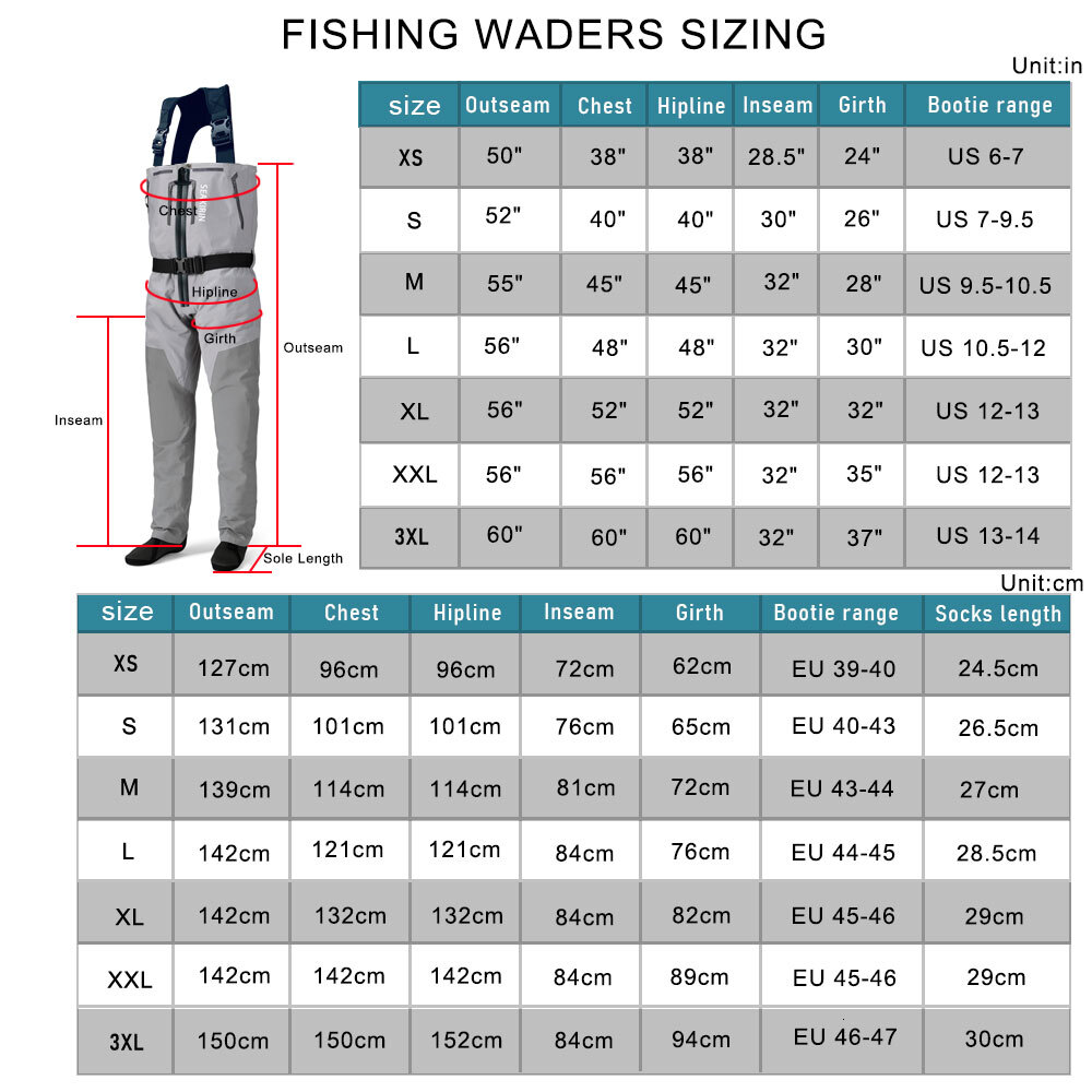 Breathable Zip-Front Chest Fishing Waterproof Zippered Stockingfoot Waders Welded Seams Upstream Wading Gear For Hunting