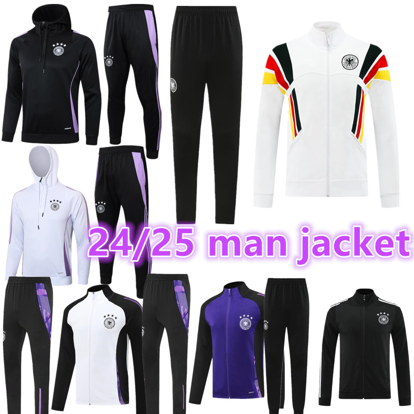 24 25 Allemagne survêtement adulte football veste à fermeture éclair longue hoodie ensemble KROOS WERNER GOTZE sportswear 2024 2025 Allemagne ten