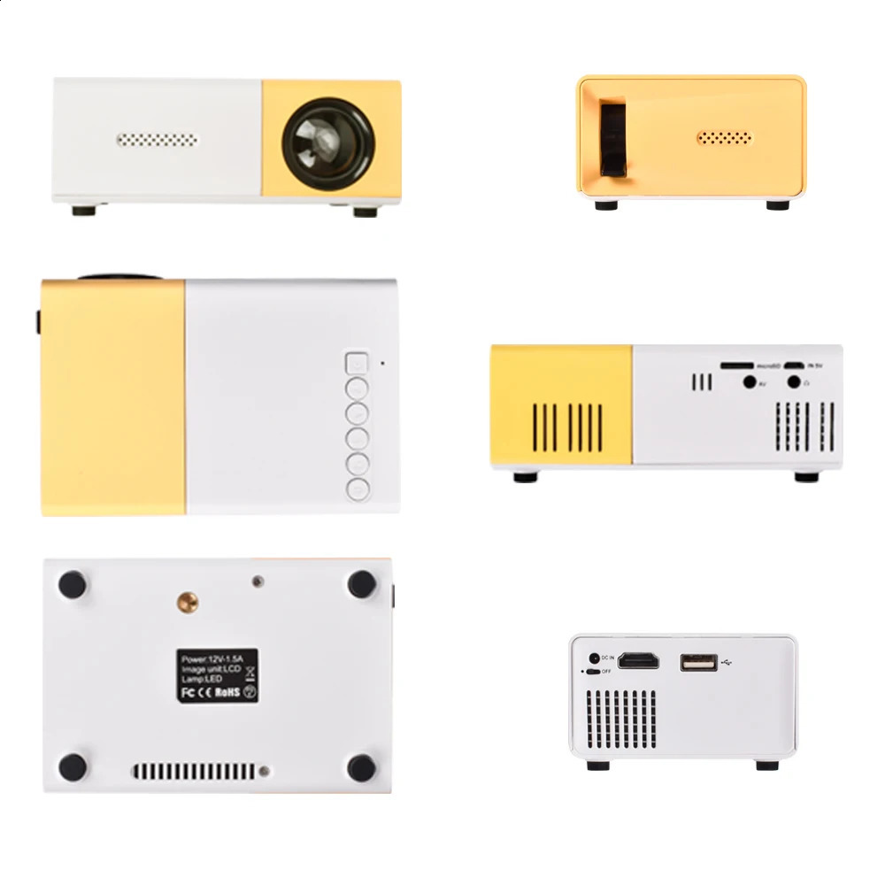 Salange Mini Projector YG300 Pro LED Supported 1080P Full HD Portable Beamer Audio USB Video Projetor 240929