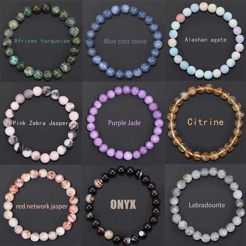 Rose Quartzs 6/8mm Beads Amethysts Natural Stone Rhodonite Pink Bracelet Hematite Bracelets For Women Men Jewelry DropshipingX24