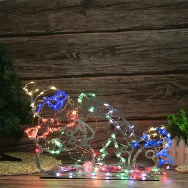 Interesting animated snowball battle activity light string frame decoration holiday party Christmas outdoor garden snow glowing logo 240927