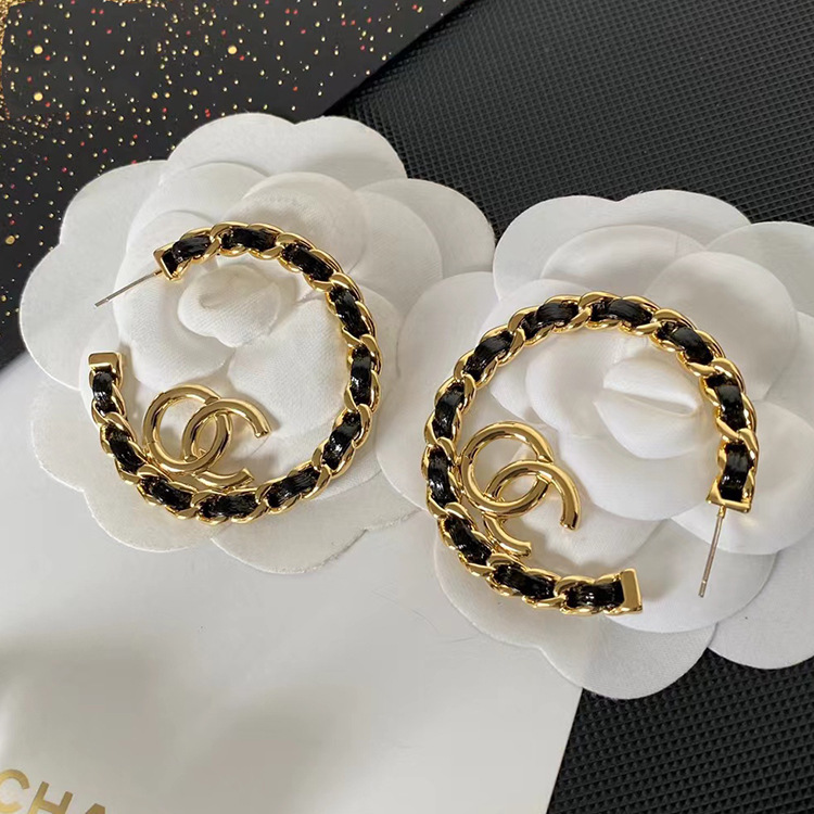 Brand Designer Dangle Big Hoop Earrings Ring Round Female Ear Rings Women Lady Party Wedding Lovers gift Jewelry