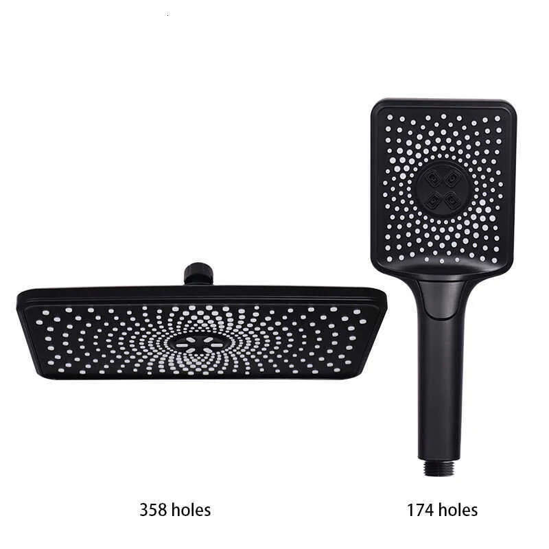 Showerhead Square Shower Set Heads Rainfall Large Head Black Rain Waterfall For Bath Bathroom Accessories R230627 head room