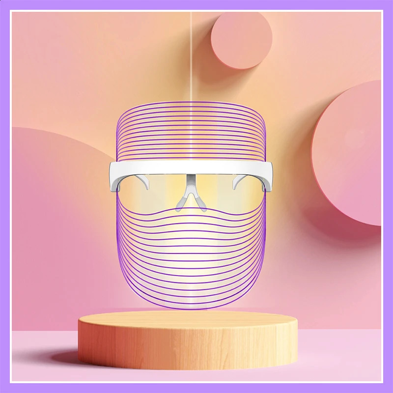 Rechargable Red Light Therapy Skin Care Led Mask Home Use Beauty Devices 7 Colours LED Light Therapy Face Beauty Devices 240930