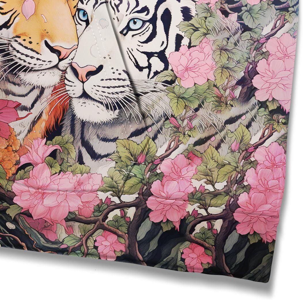 Hoodie for Mens Womens Vintage Colorful Collision Animal Tiger Hoodies Hooded Splatted Ink Flower White Tiger Sweatshirts Pullover Graphic Hoodies swe