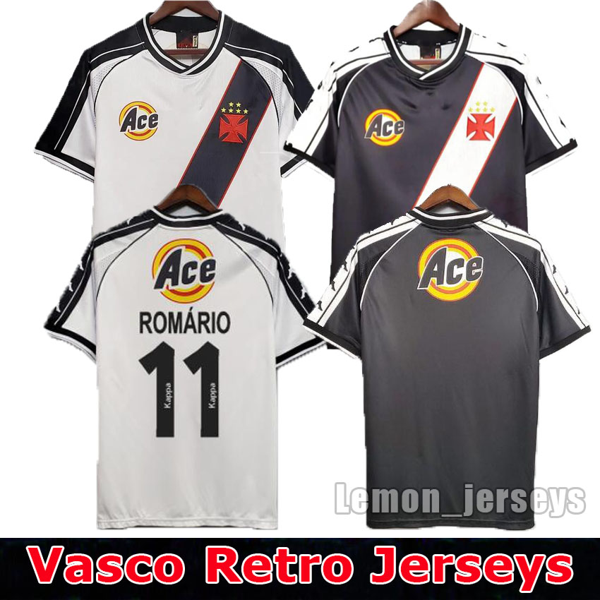2000 Vasco da Gama Mens Retro Soccer Jerseys ROMARIO Edmundo JUNINHO 2010 CESINHA C. ALBERTO vintage 97 98 Home Away Football Shirts Uniforms