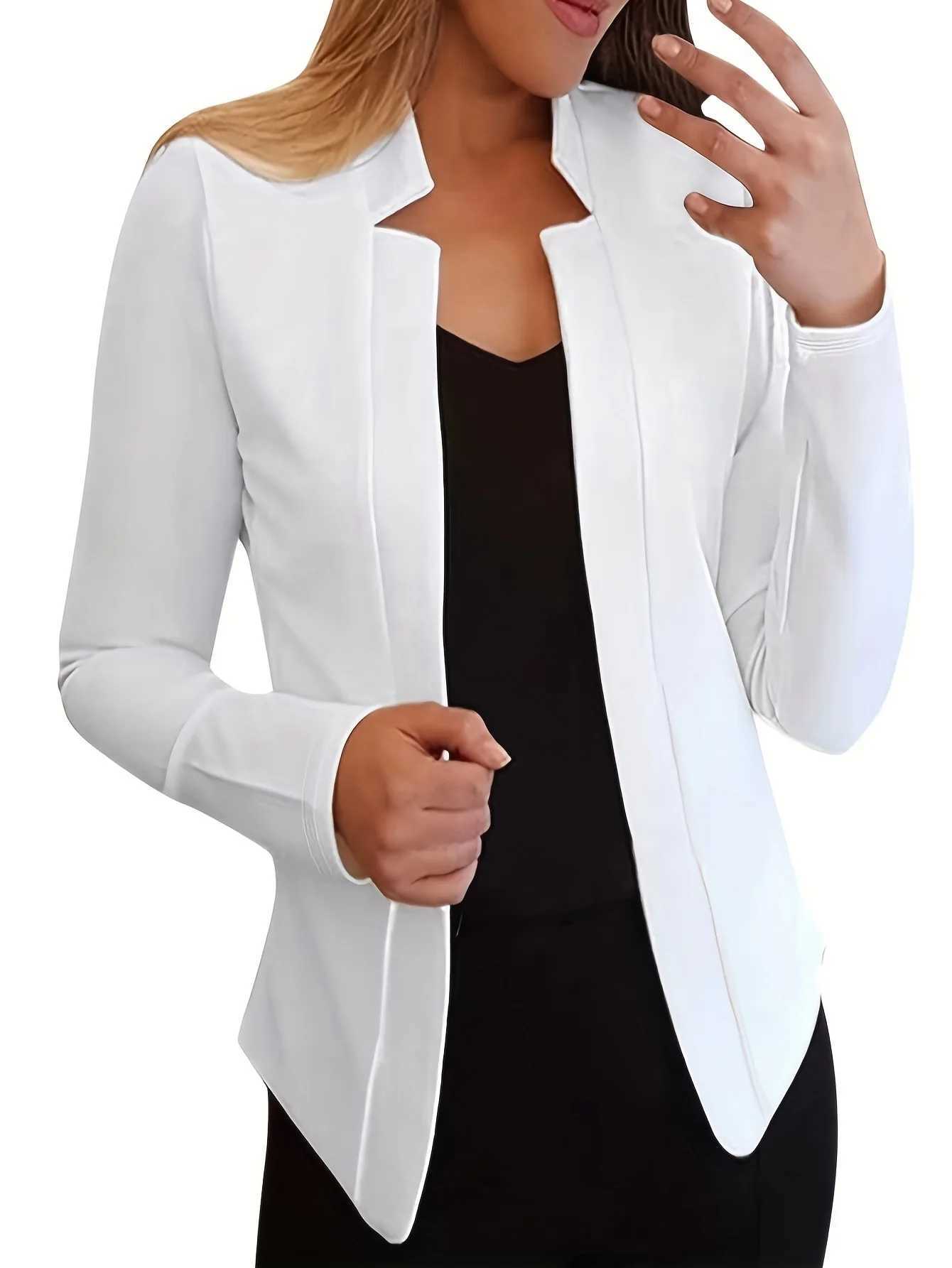 New Cross-Border Womens Wear Pure Color Chigong Small Suit Cardigan Formal JacketX2410