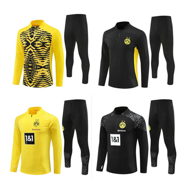 24 25 DoRTmUNds kids and man adult tracksuit jacket Soccer Sets half zipper 2024 2025 DoRTmUNds training suit football set Survetement sportswear