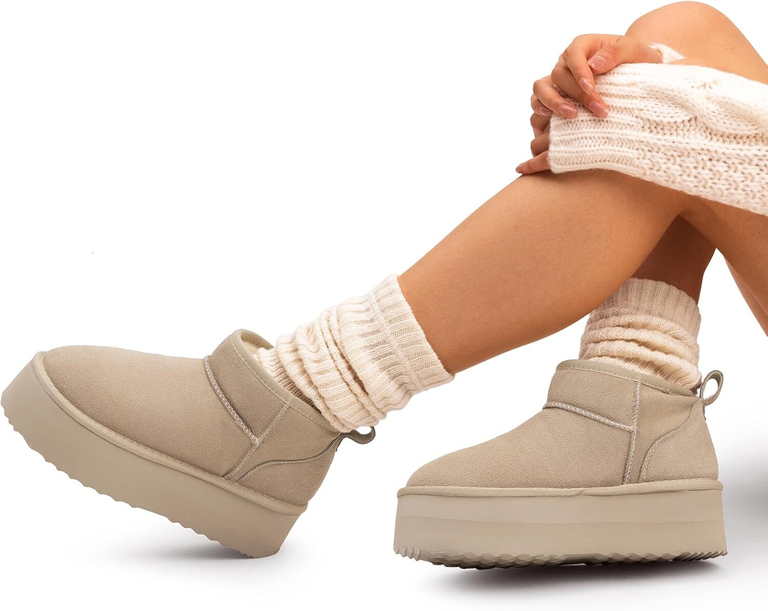 2024 A gift for my girlfriend Classic Women's Snow Boots, Ankle Winter Memory Foam Insole Light Anti-Slip Outsole Classic Mini Boots with Platfor
