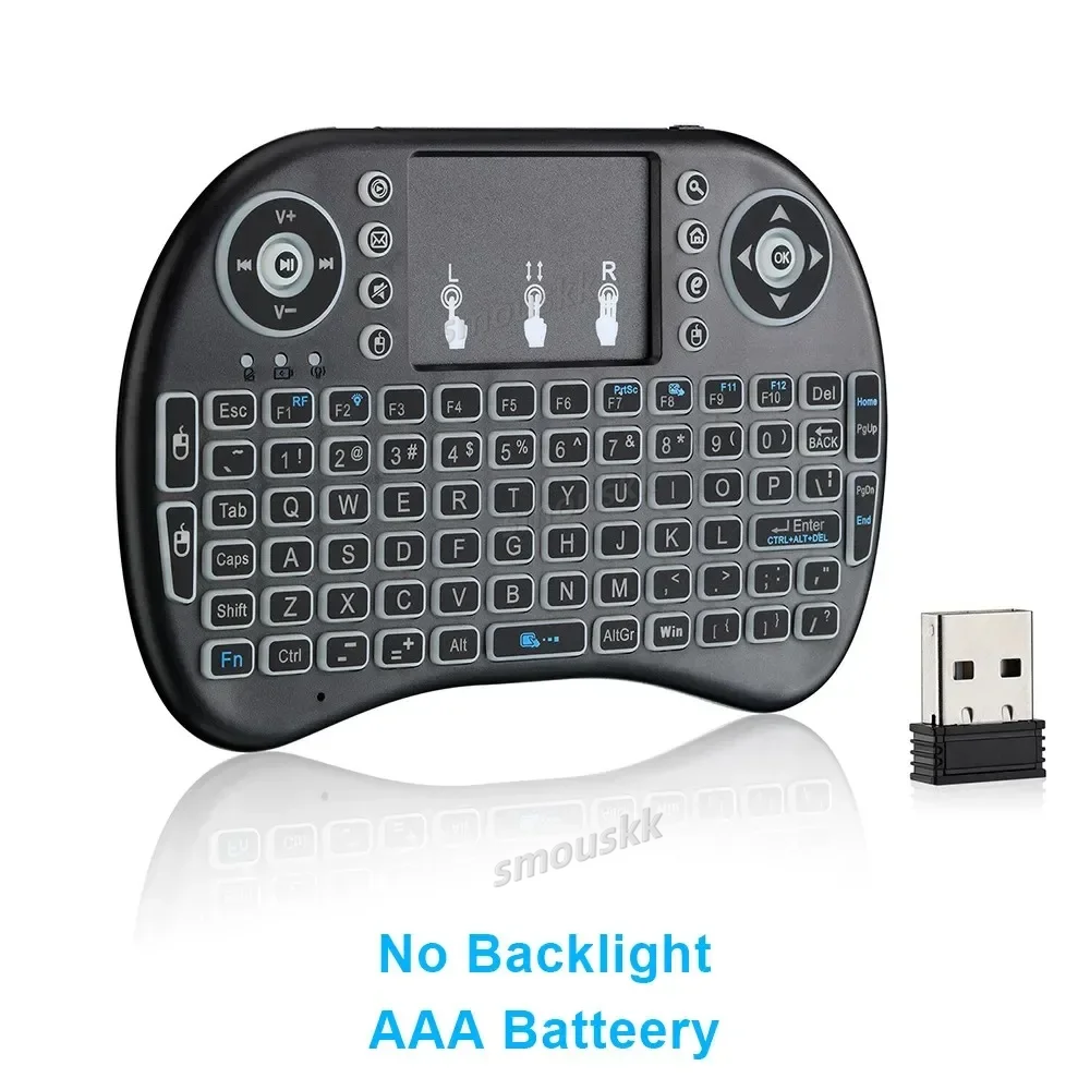 I8 Mini Wireless Keyboard 2.4G Air Mouse Keycaps Touchpad Handheld Remote Control English Russian Backlit for Android TV Box PC