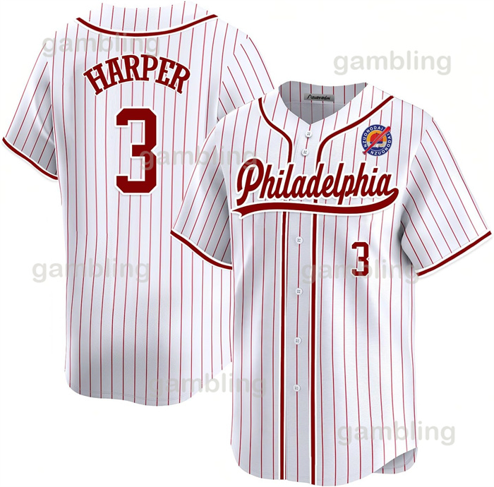 24 Mens/Youth/Women Baseball ed Jerseys Herper Trea Turner Kyle Schwarber J.T. Realmuto Alec Bohm Nick Castellanos Aaron Nola