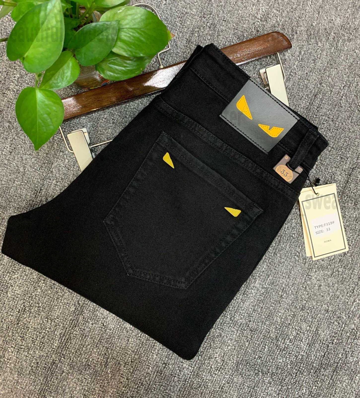 Men's Jeans designer 2024 Casual Pants Luxury Designer Strt Straight Jean Mens Blue Washed Big Hole Zipper Biker Black Pant 29-40 High-quality