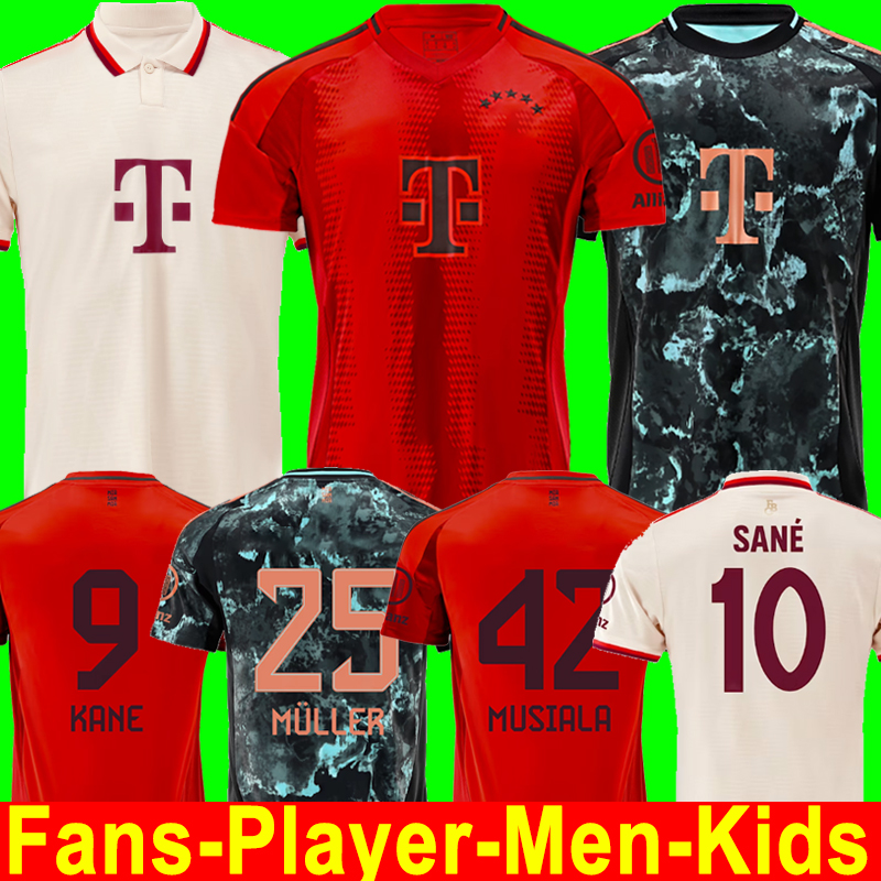 24 25 MUSIALA KANE soccer jersey player version SANE GNABRY GORETZKA MULLER DAVIES KIMMICH 2024 2025 football shirt Men Kids kit uniforms sets 555