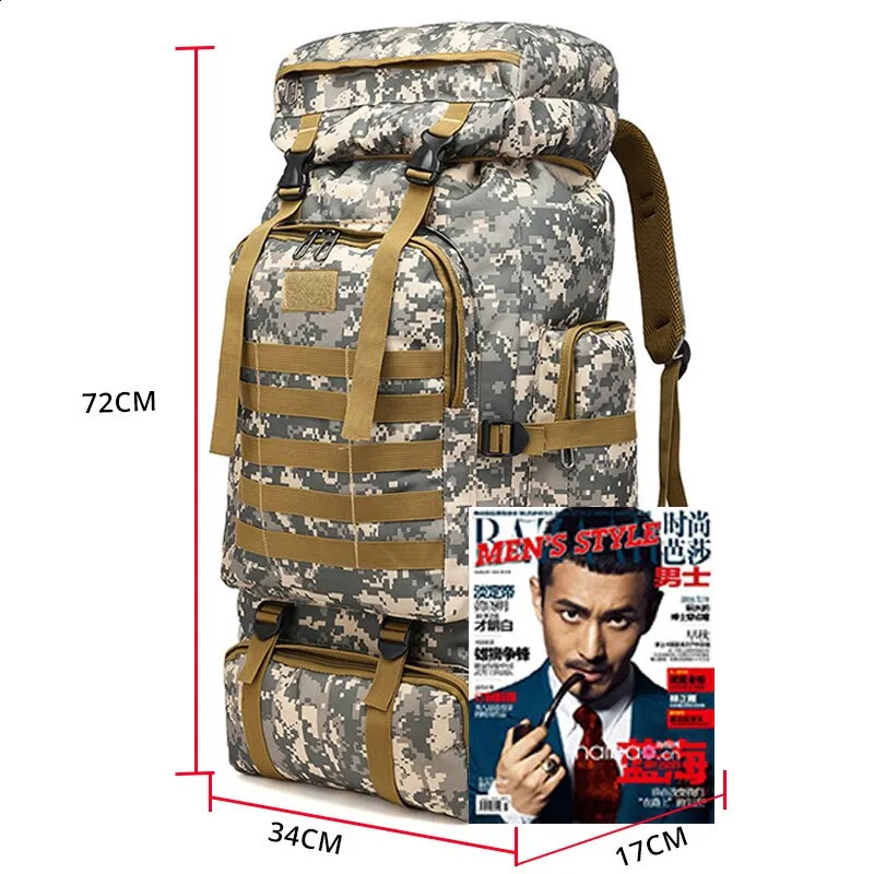 Rilibegan military travel backpack tactical climbing outdoor hiking camouflage multifunctional bag military backpack ww 241008