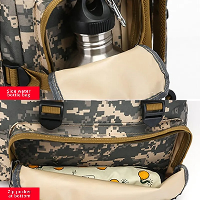 Rilibegan military travel backpack tactical climbing outdoor hiking camouflage multifunctional bag military backpack ww 241008
