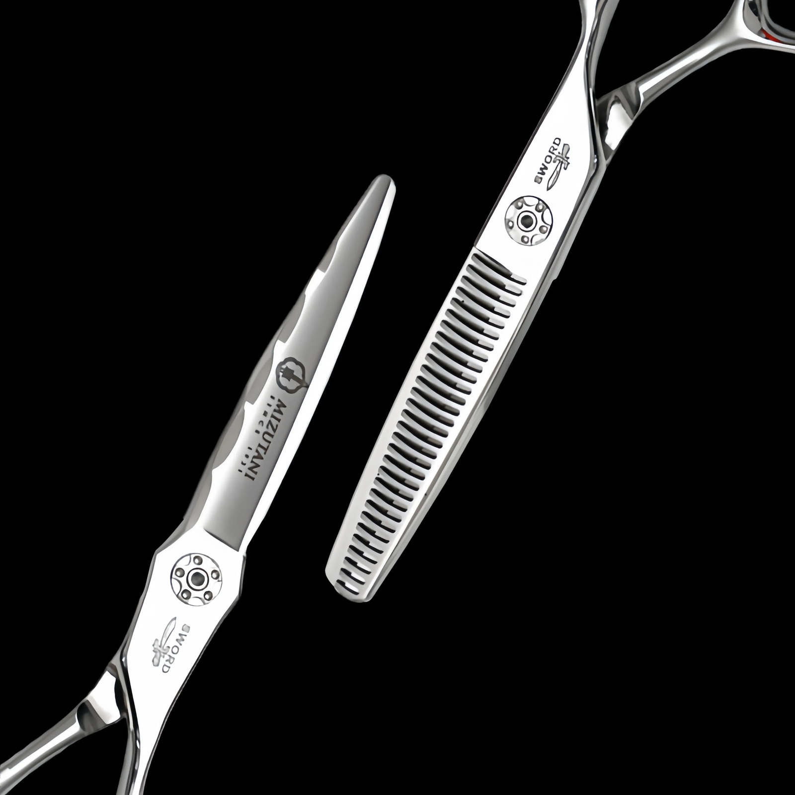 MIZUTANI 440C Tungsten Steel Pattern Advanced Scissors Pattern Professional Hairdressing Salon Top Professional Barber Cutting Set 240929