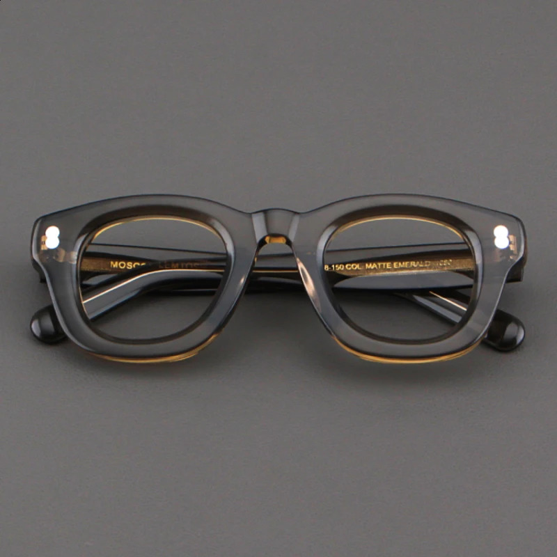 Mens Frame Fashion Thick Acetate Square er Myopia Glasses Handmade Optics Womens Prescription Glasses 240926