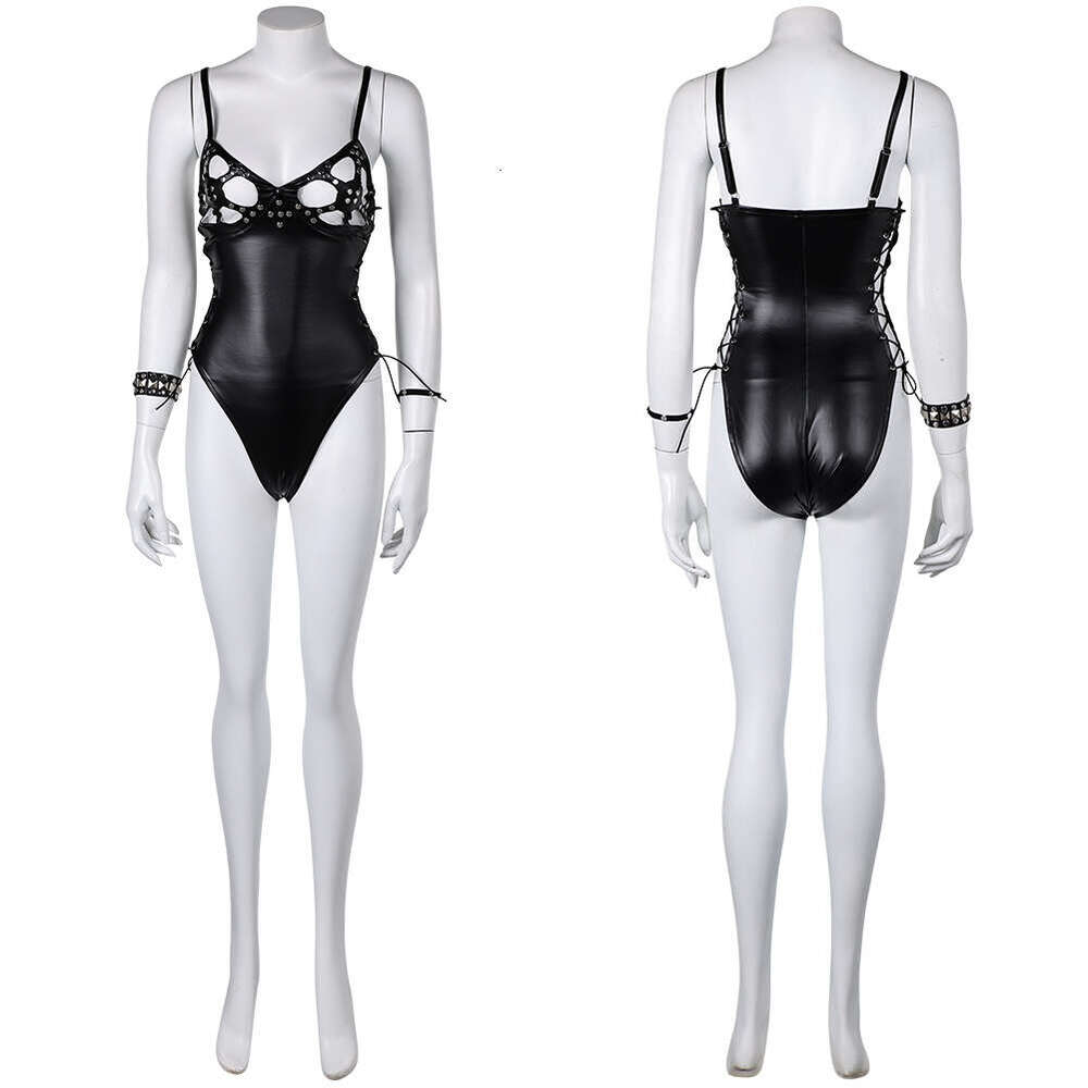 Mistress Dark Eirar Cosplay Black Dress Belt Costume Outfits Adult Women Girls Halloween Carnival Party Disguise Suit