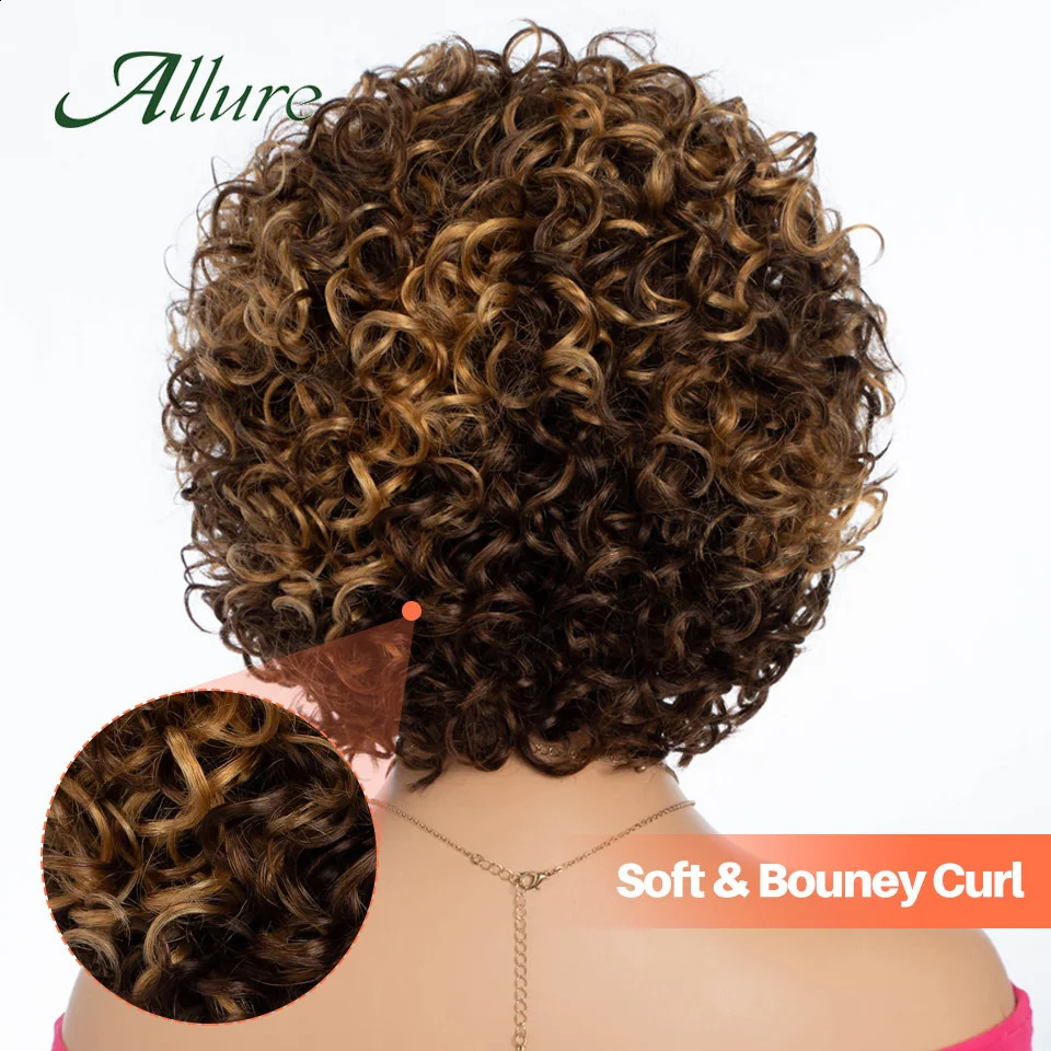 Brazilian elf Bob cuts human hair wig for women Jerry curls wig with bangs 10 inches high gloss colored wig tempting 240921