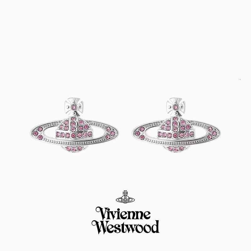 Viviane Necklace Trend Designer High Version Same Saturn Full Diamond Vivianne West Wood Jewelry Celebrity Minimalist Earrings Female Viviane Bracelet 9F5