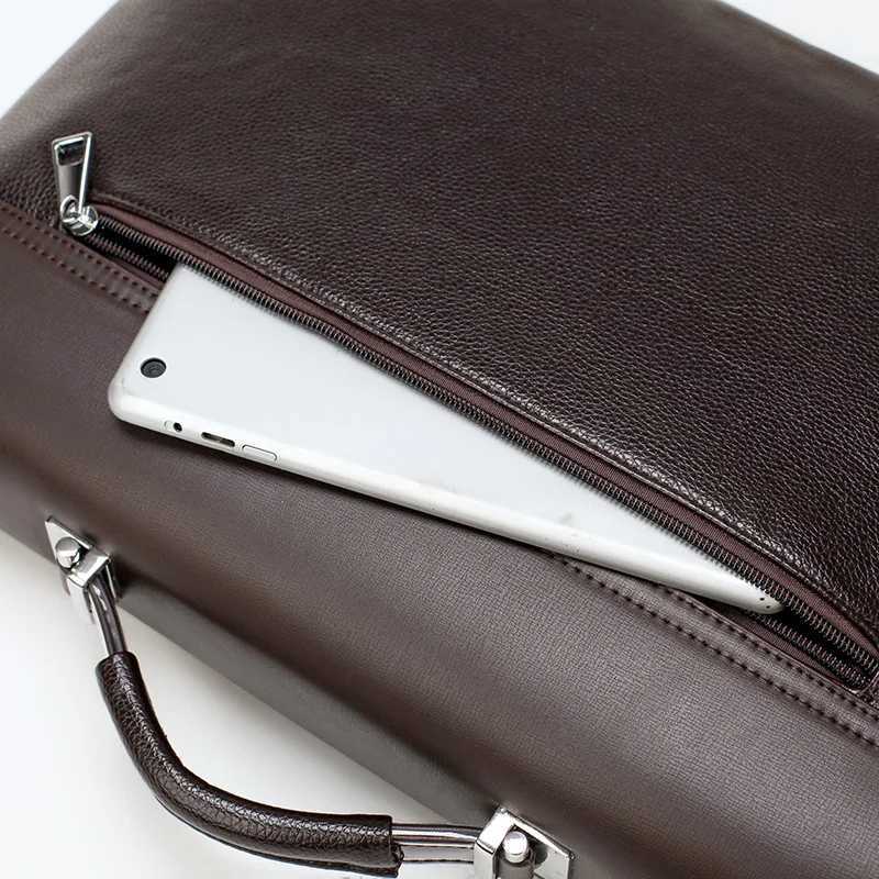 Genuine Leather Laptop Briefcase Men - Stylish Business Messenger Bag for Office, Lawyer, and Travel