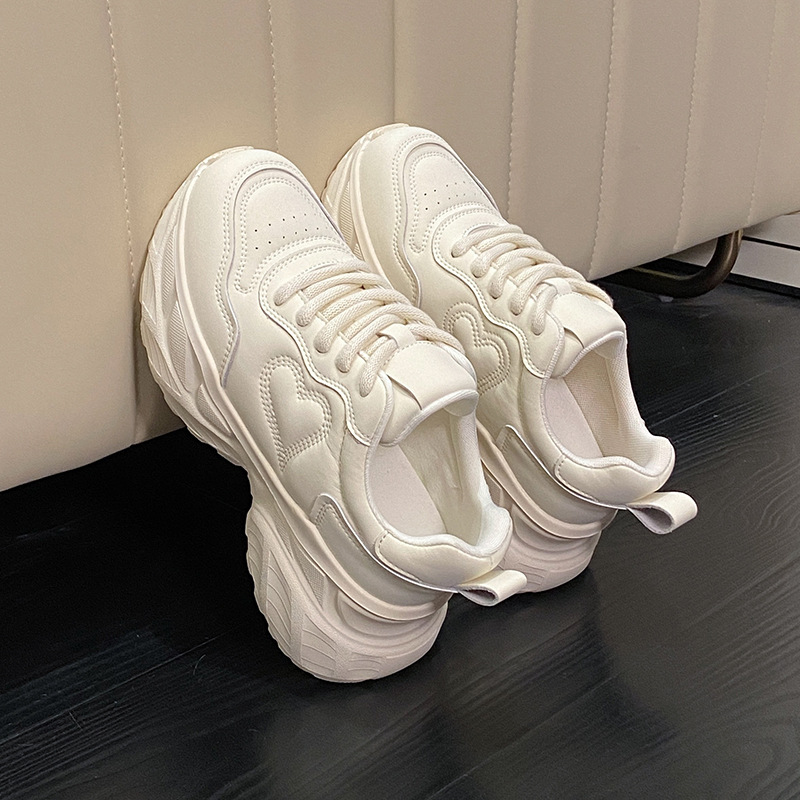 Women's 2024 Autumn New Round Head Thick Bottom Fashionable Sports Comfortable Casual Shoes