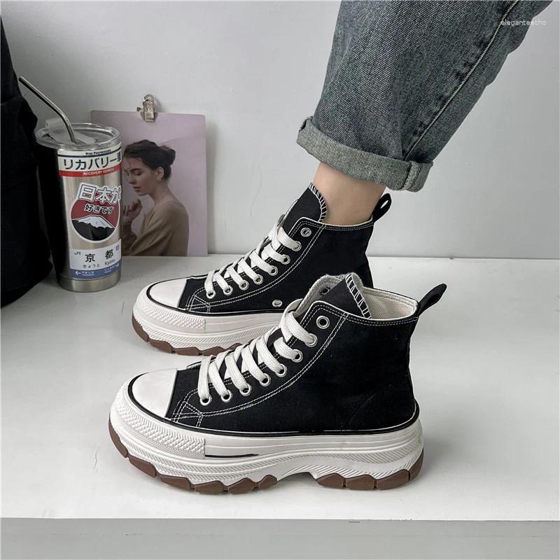 Casual Shoes Autumn Women's High Top Platform Sneakers Stars Canvas Trainers Running Sport Thick-Sole Walking Tennis dh912615539