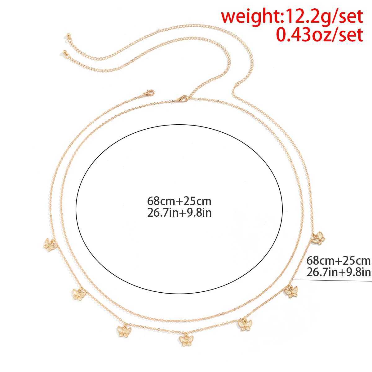 2 pieces/set Bohemian classic butterfly waist belly chain womens summer beach sexy carnival body chain vacation aesthetic jewelry gift W240930
