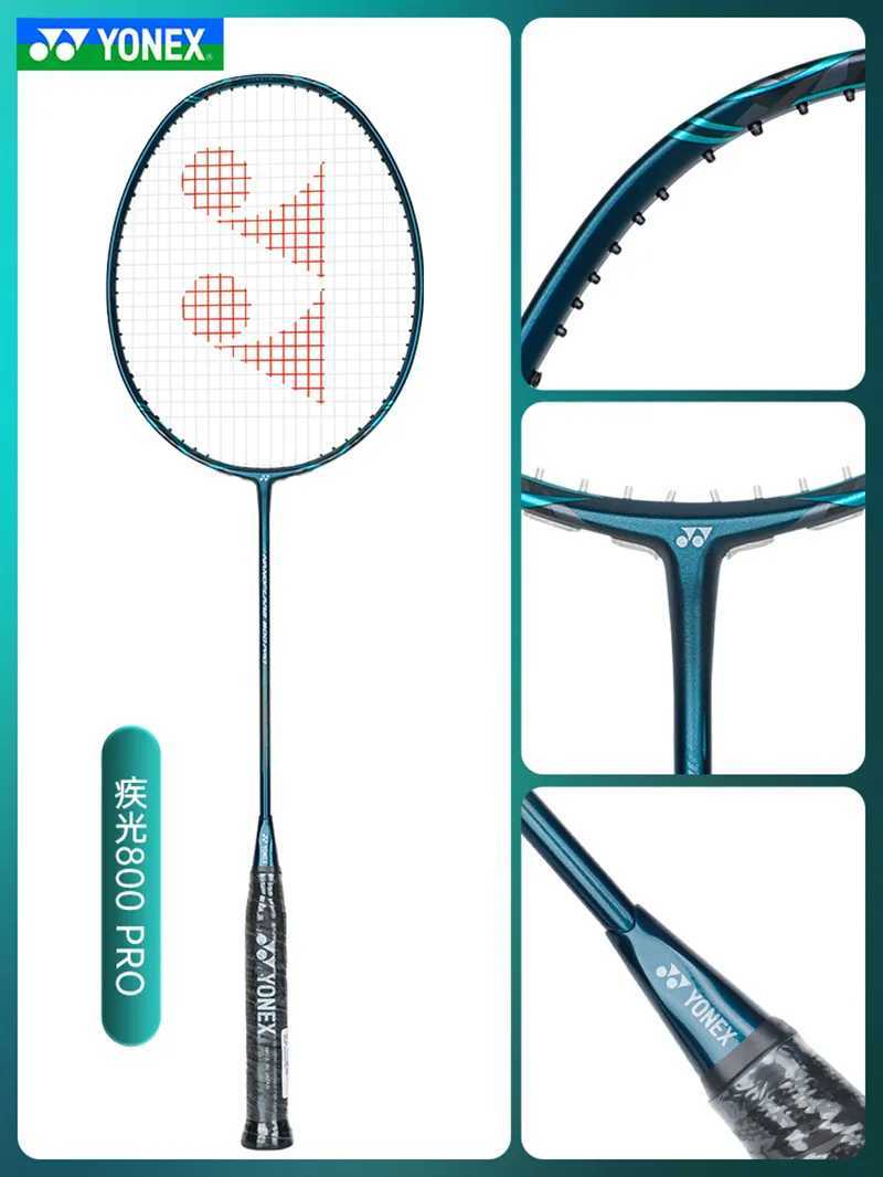 Customized Pounds and String genuine badminton racket NF800 Pro dark green professional badminton racket set W240930