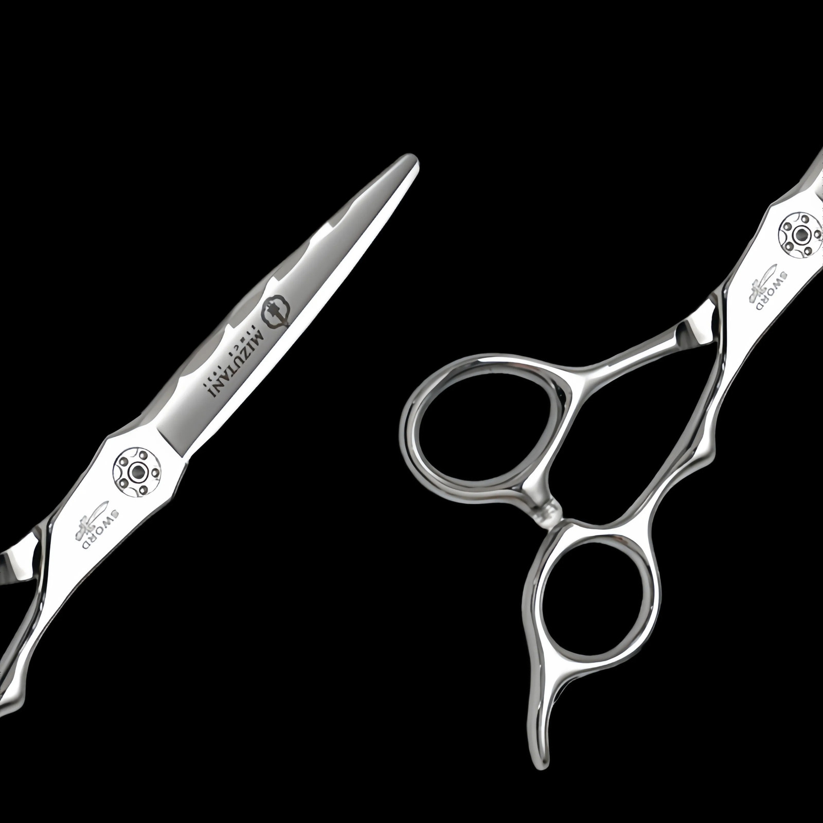 MIZUTANI 440C Tungsten Steel Pattern Advanced Scissors Pattern Professional Hairdressing Salon Top Professional Barber Cutting Set 240929