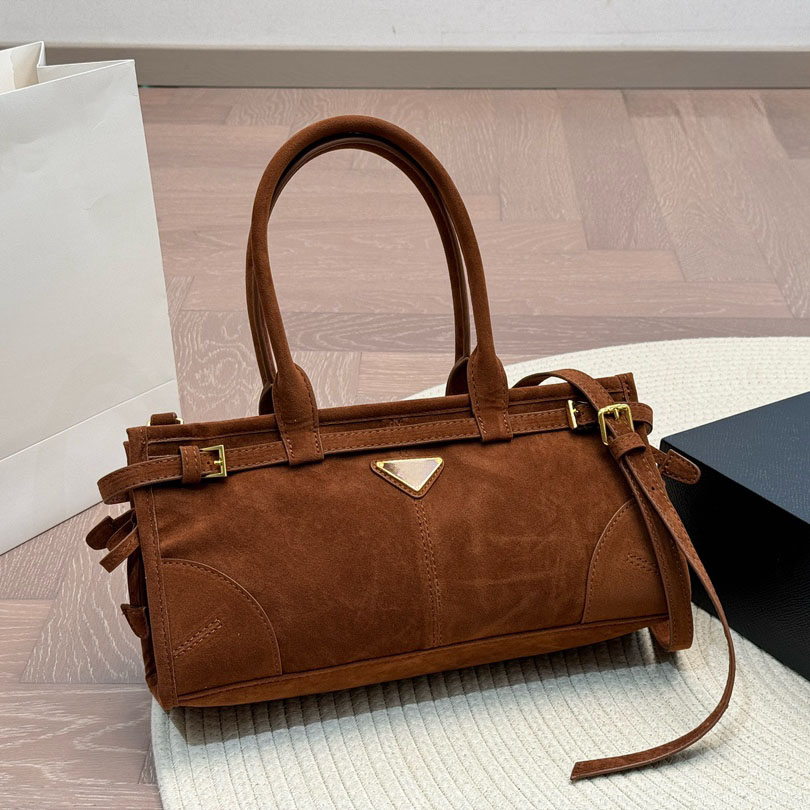 desinger suede tote shoulder luxury women handbags large capacity purse adjustable strap vintage crossbody classic bag