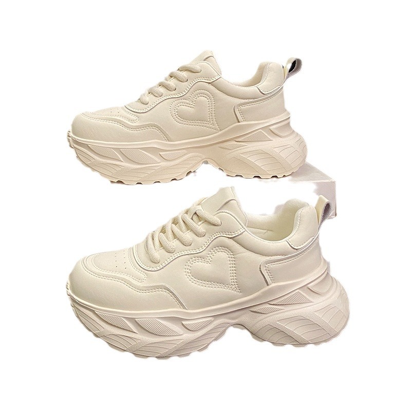 Women's 2024 Autumn New Round Head Thick Bottom Fashionable Sports Comfortable Casual Shoes