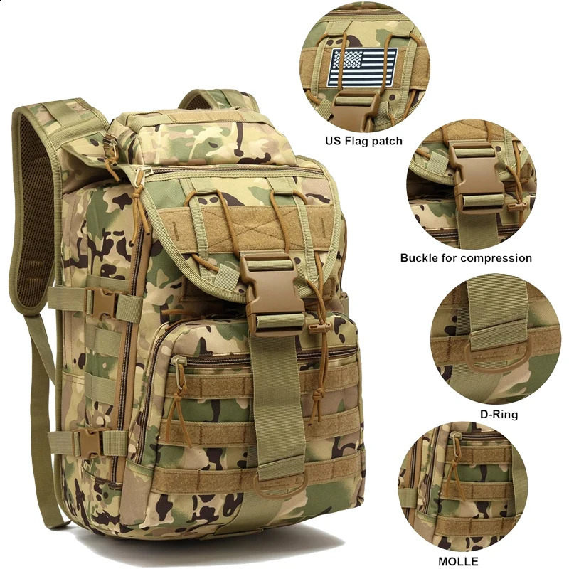 Mens tactical backpack camping hiking survival outdoor backpack 241008