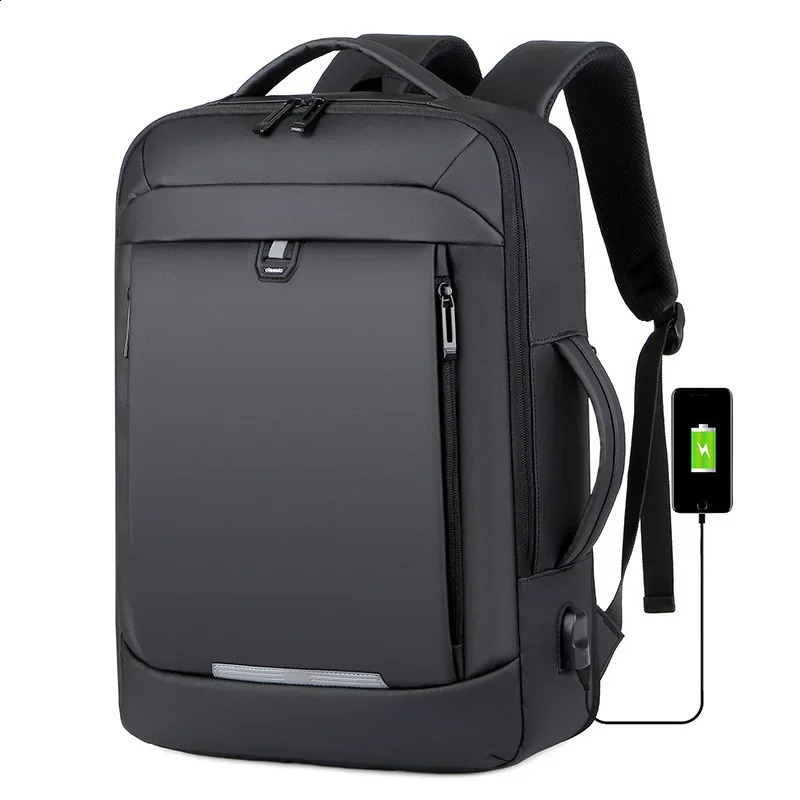 17 Inch Business Laptop Backpack Waterproof Notebook For Men School Book Bag Expandable Multifunction USB Charging Man Backpac 240924