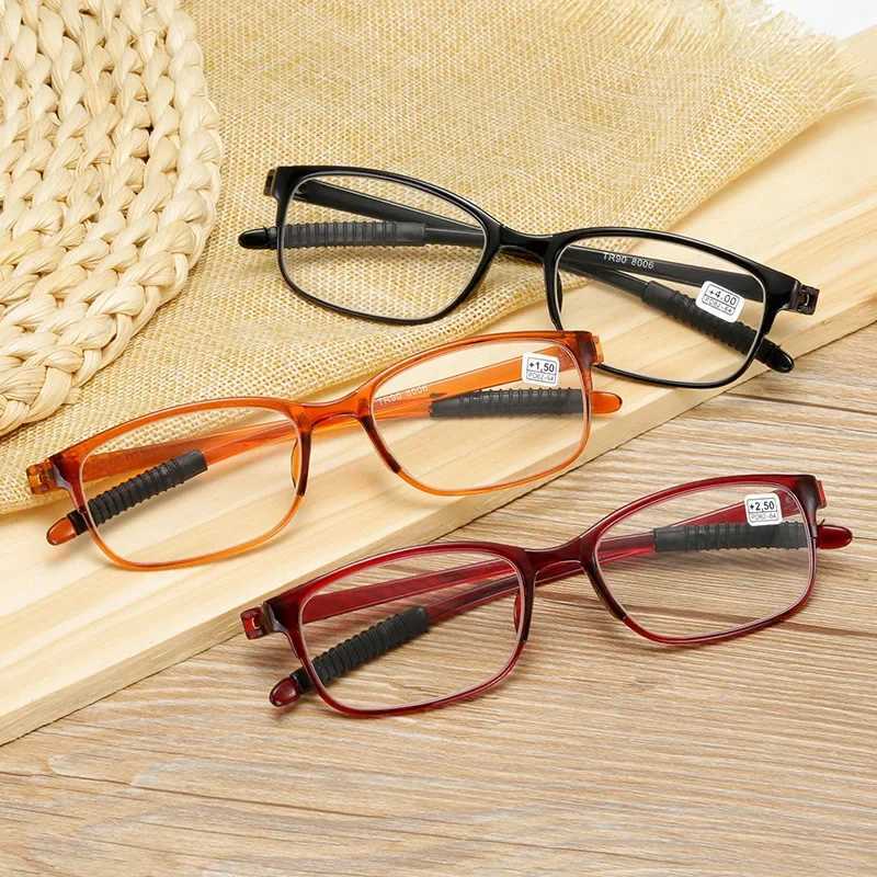 TR90 Reading Glasses Women Men Square Presbyopic Eyeglasses Female Male Hyperopia Eyewear Diopter Magnifying SpectaclesXJ240907