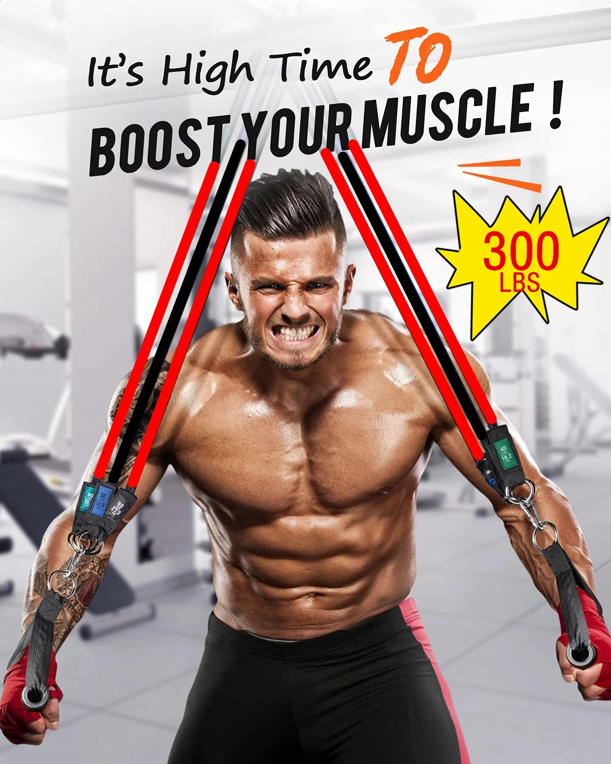 300 pound fitness resistance band set yoga boots exercise equipment home gym mens weight fitness 240930