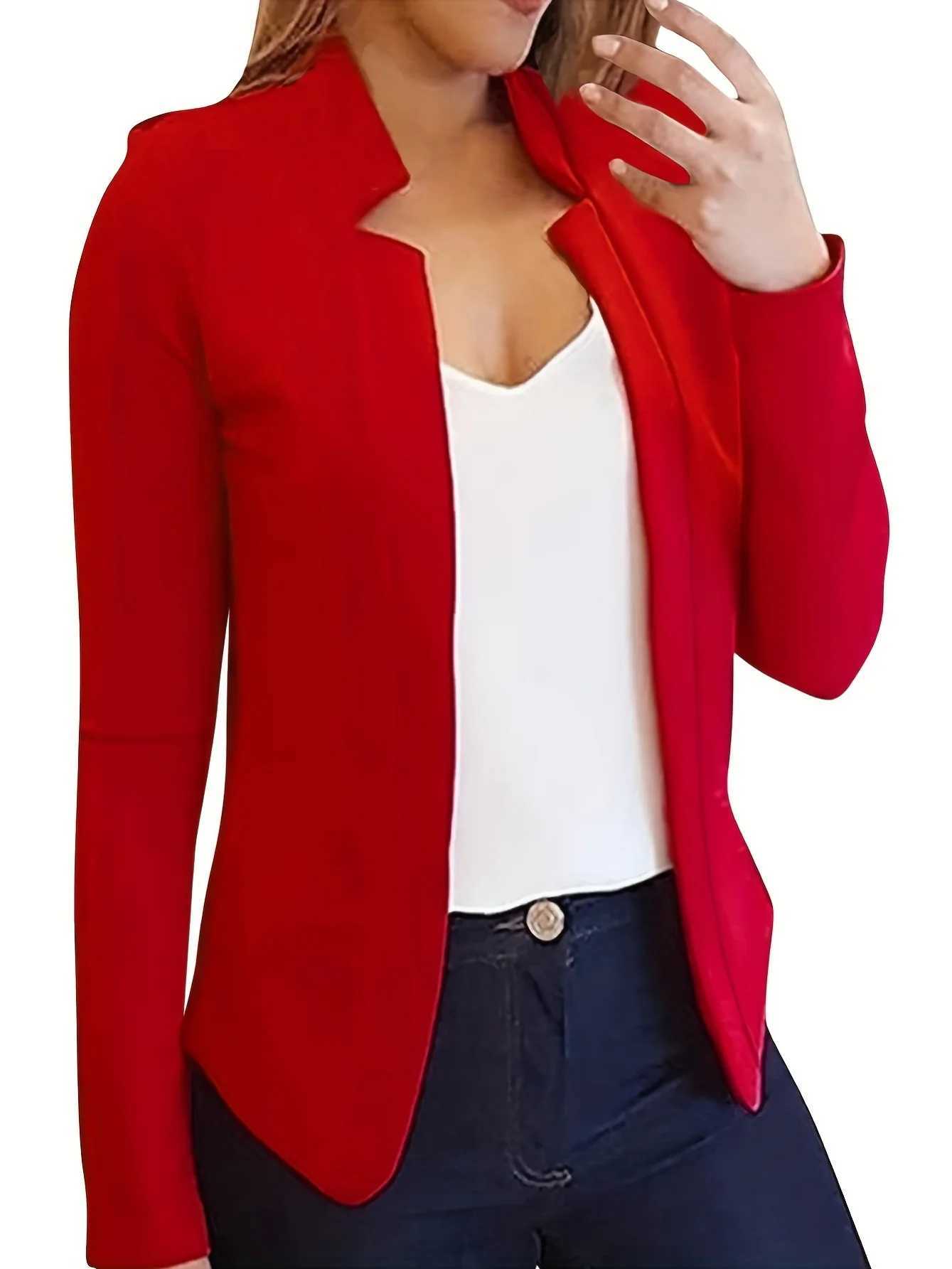 New Cross-Border Womens Wear Pure Color Chigong Small Suit Cardigan Formal JacketX2410