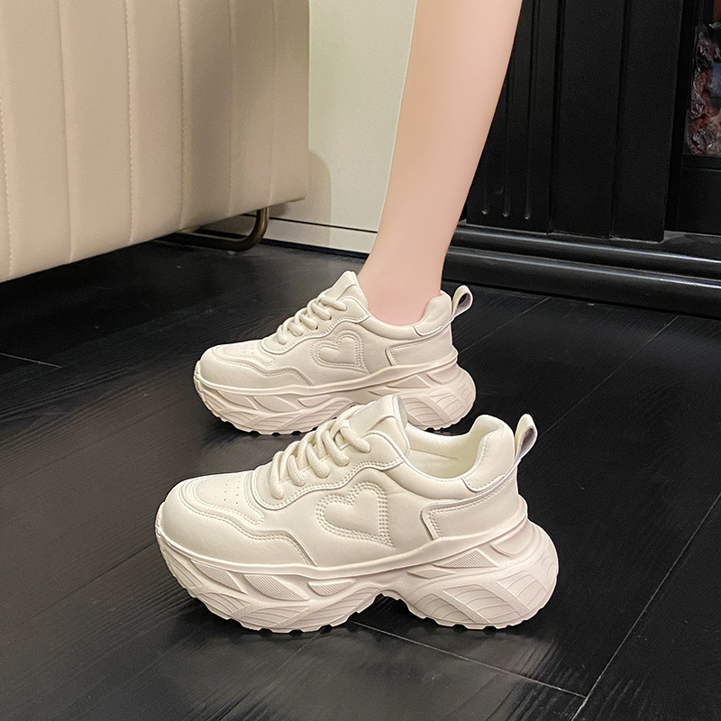 Women's 2024 Autumn New Round Head Thick Bottom Fashionable Sports Comfortable Casual Shoes