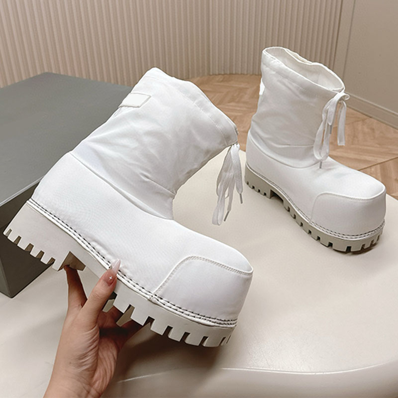 New Season Alaska Low Snow Boots Womens Minimalism Warm Ski Nylon Boot Drawstring top Round Toe Boot Men Comfort Winter Non Slip Boots Trendy Temperament Men Women