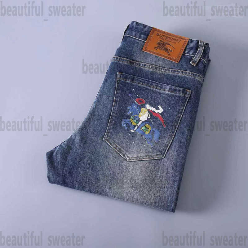 Men's Jeans designer Fashionable men's jeans Street mid-waist fly black stretch skinny High quality button zipper Hip hop brand #24 P9FH