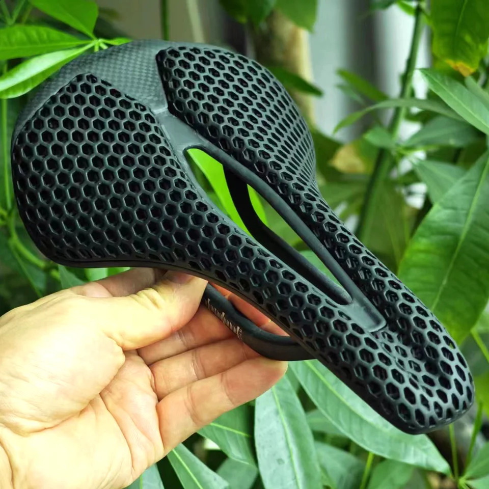 GOLDIX 3D Printing Bicycle Carbon Saddle Ultra Light Highway MTB Racing Saddle Bicycle Cushion Bicycle Seat Accessories 240923 - view 5
