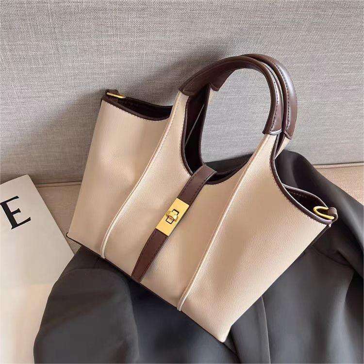 Bags Women - Large Capacity Canvas Bucket Shoulder Handbag with Crossbody Strap, Premium hot Feel Water Resistant Tote for Daily Use